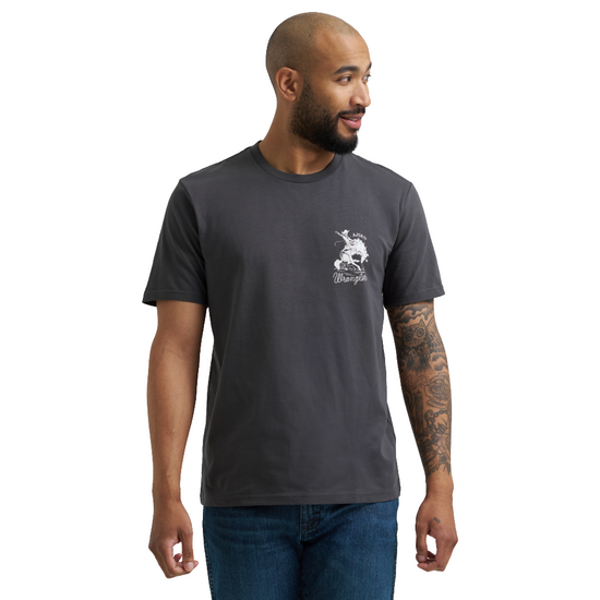 Wrangler Men's Que Vivan Los Vaqueros Charcoal Asphalt T-Shirt 112368629