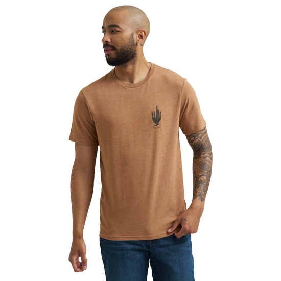 Wrangler Men's Tobacco Brown Heather Desert Graphic T-Shirt 112368737