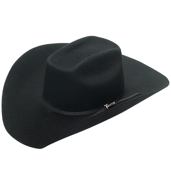 Twister 3X Select Wool 2-Cord Black Western Hat T7527201