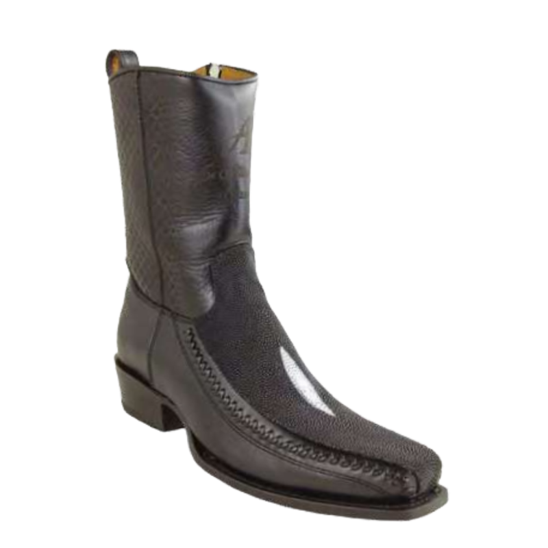 Los Altos Boots Men's Stingray Leather Classic Black Western Boot 57BFP1205