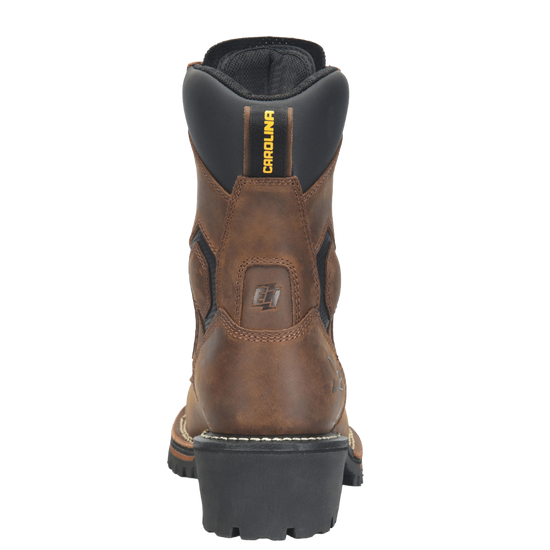 Carolina Men's Pitstop Waterproof Composite Toe Brown Logger Boot CA8544