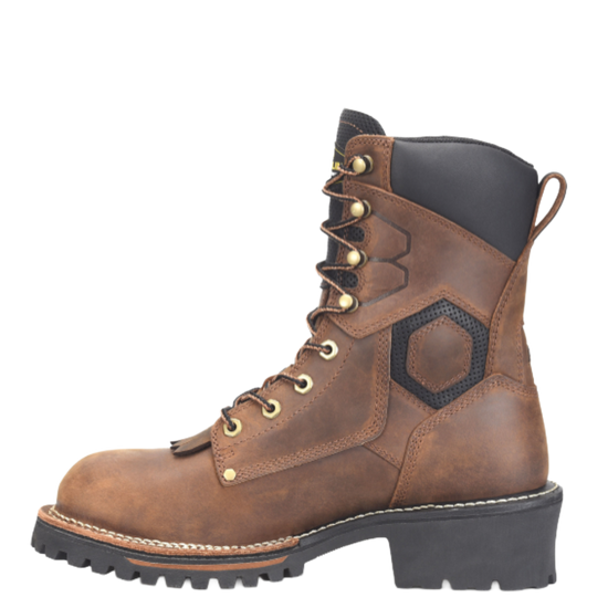 Carolina Men's Pitstop Waterproof Composite Toe Brown Logger Boot CA8544