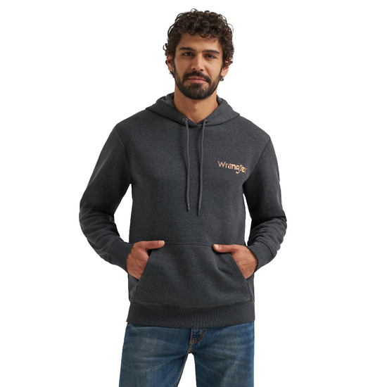 Wrangler Men's Dark Cowboy Charcoal Grey Hoodie 112368706