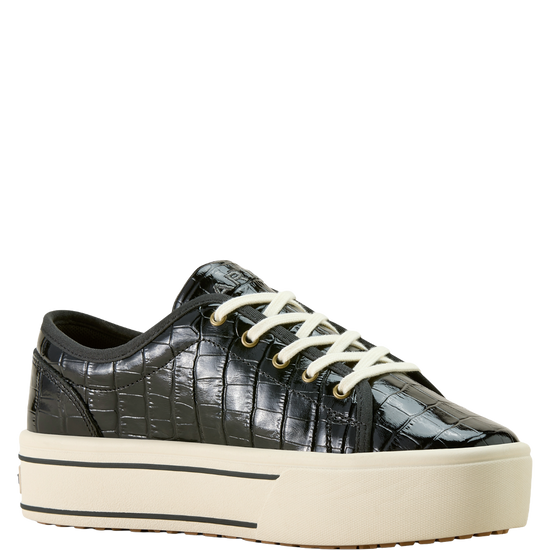 Ariat Ladies Skylar Caviar Croc Leather Platform Sneaker 10063889