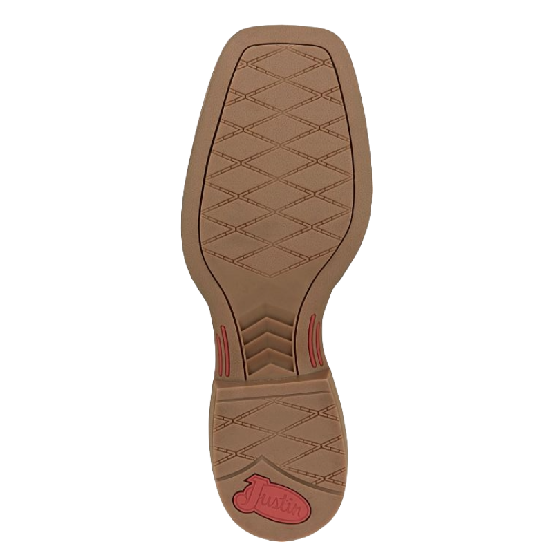 Justin Men's Canter Fiery Red Water Buffalo Western Boots SE7514