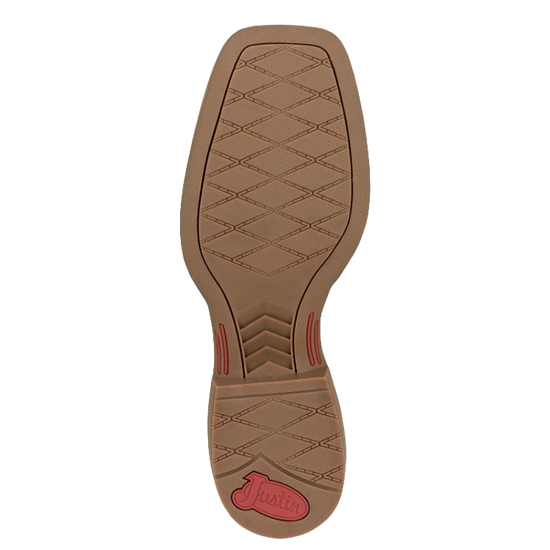 Justin Men's Canter Fiery Red Water Buffalo Western Boots SE7514