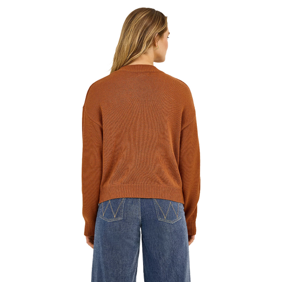 Wrangler Ladies Retro® Americana Rust Crew Sweater 112372331
