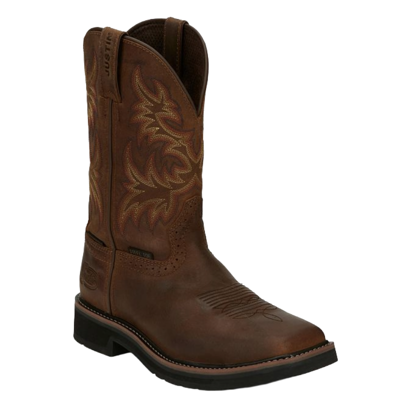 Justin Men's Driller Brown Waterproof Steel Toe Work Boot SE4690