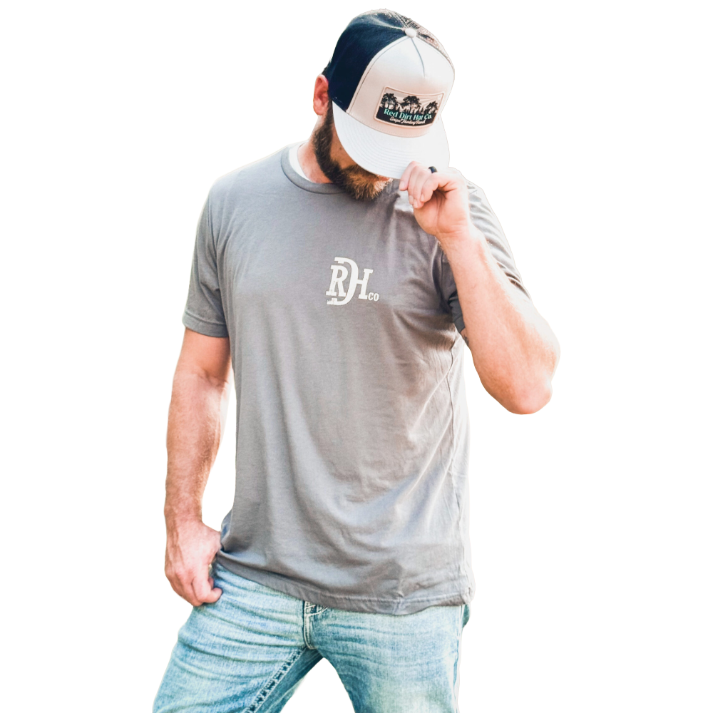 Red Dirt Men's Big Buck Graphic Asphalt Grey T-Shirt RDHC-T-180