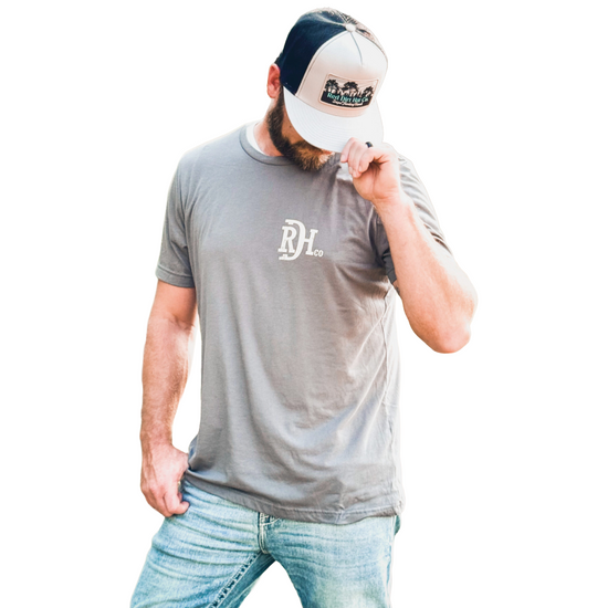 Red Dirt Men's Big Buck Graphic Asphalt Grey T-Shirt RDHC-T-180