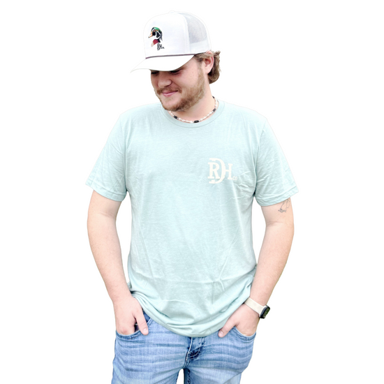 Red Dirt Men's Big Duck Energy Graphic Dusty Blue Heather T-Shirt RDHC-T-182