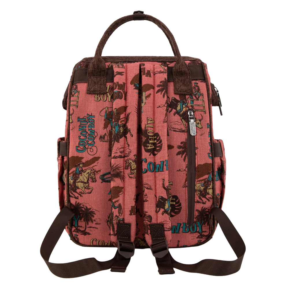 Wrangler Ladies Retro Cowboy Hot Pink Dual Sided Diaper Bag WG60-9110HPK