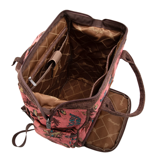 Wrangler Ladies Retro Cowboy Hot Pink Dual Sided Diaper Bag WG60-9110HPK