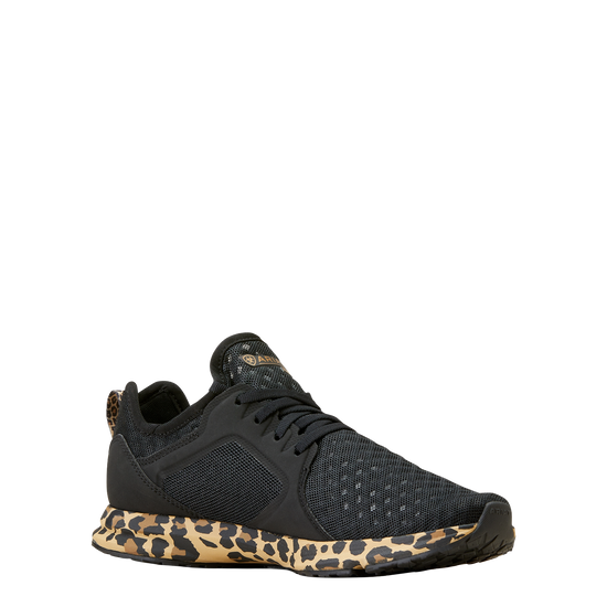 Ariat Ladies Fuse Black Leopard Print Shoe 10042462