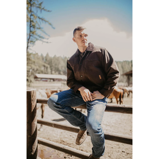 Outback Trading Company Men's Canvas Trailblazer Brown Jacket 29826-BRN