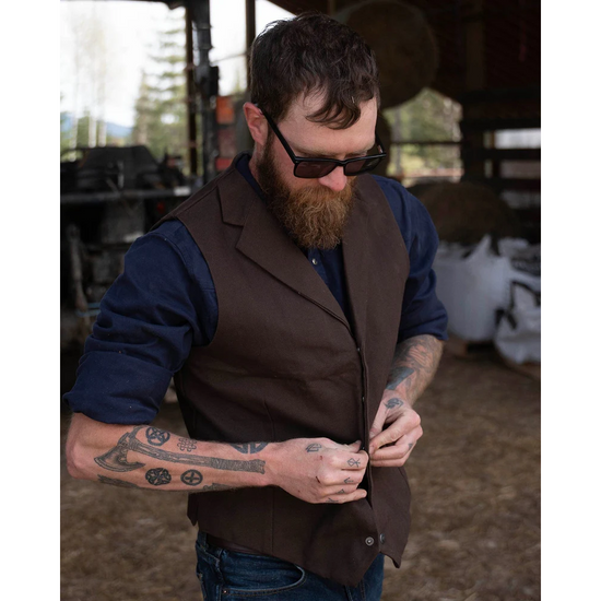 Outback Trading Men's Canvas Jesse Brown Vest 29829-BRN