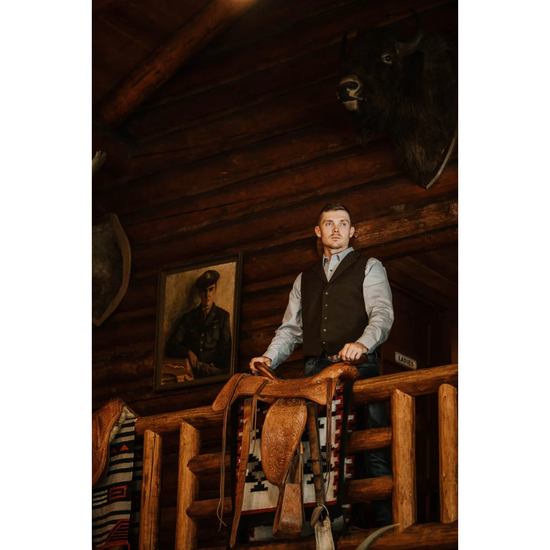 Outback Trading Men's Canvas Jesse Brown Vest 29829-BRN