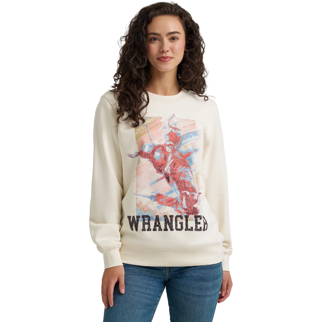 Wrangler Ladies Retro® Whisper White Crew Sweatshirt 112368905