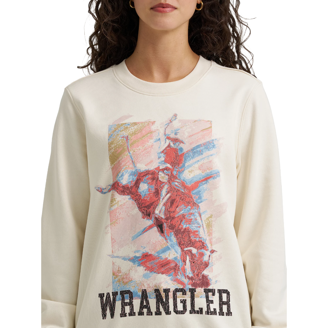 Wrangler Ladies Retro® Whisper White Crew Sweatshirt 112368905
