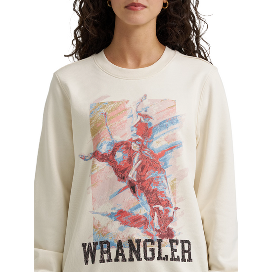 Wrangler Ladies Retro® Whisper White Crew Sweatshirt 112368905