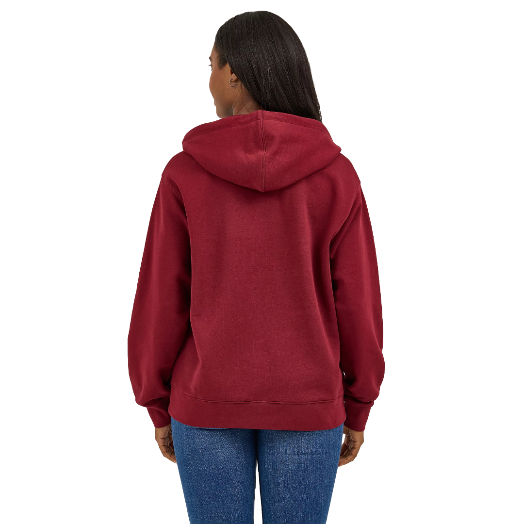 Wrangler Ladies Retro® Steerhead Cabernet Red Hoodie 112368909
