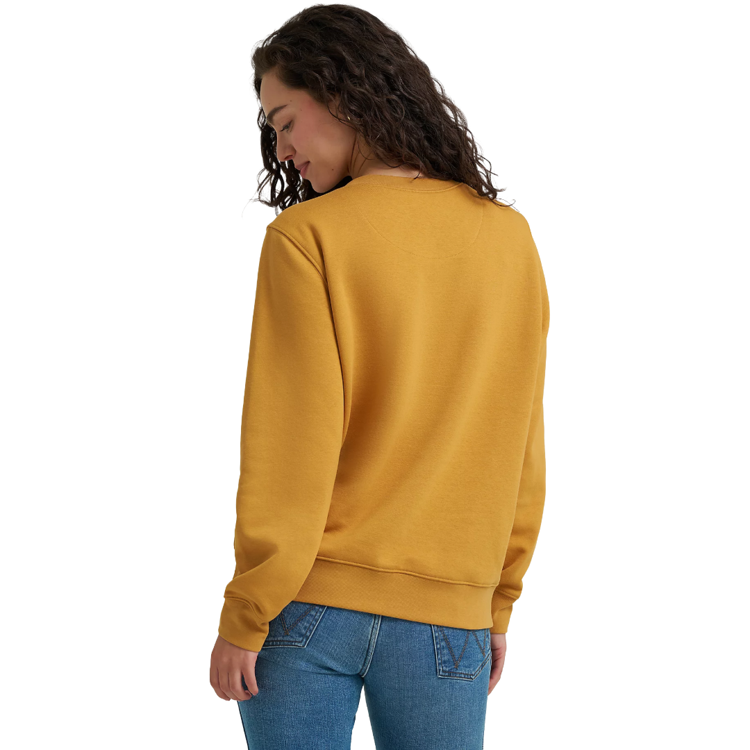 Wrangler Ladies Retro® Bronc Spruce Yellow Crew Sweatshirt 112368910