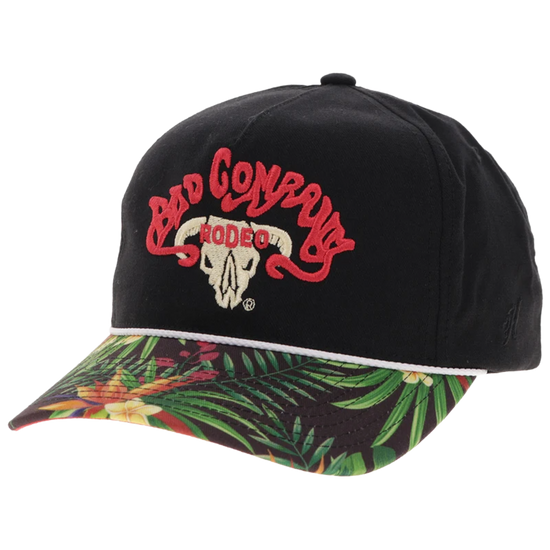 Hooey Bad Company Black Floral 5 Panel Trucker Hat BC003T-BKFL