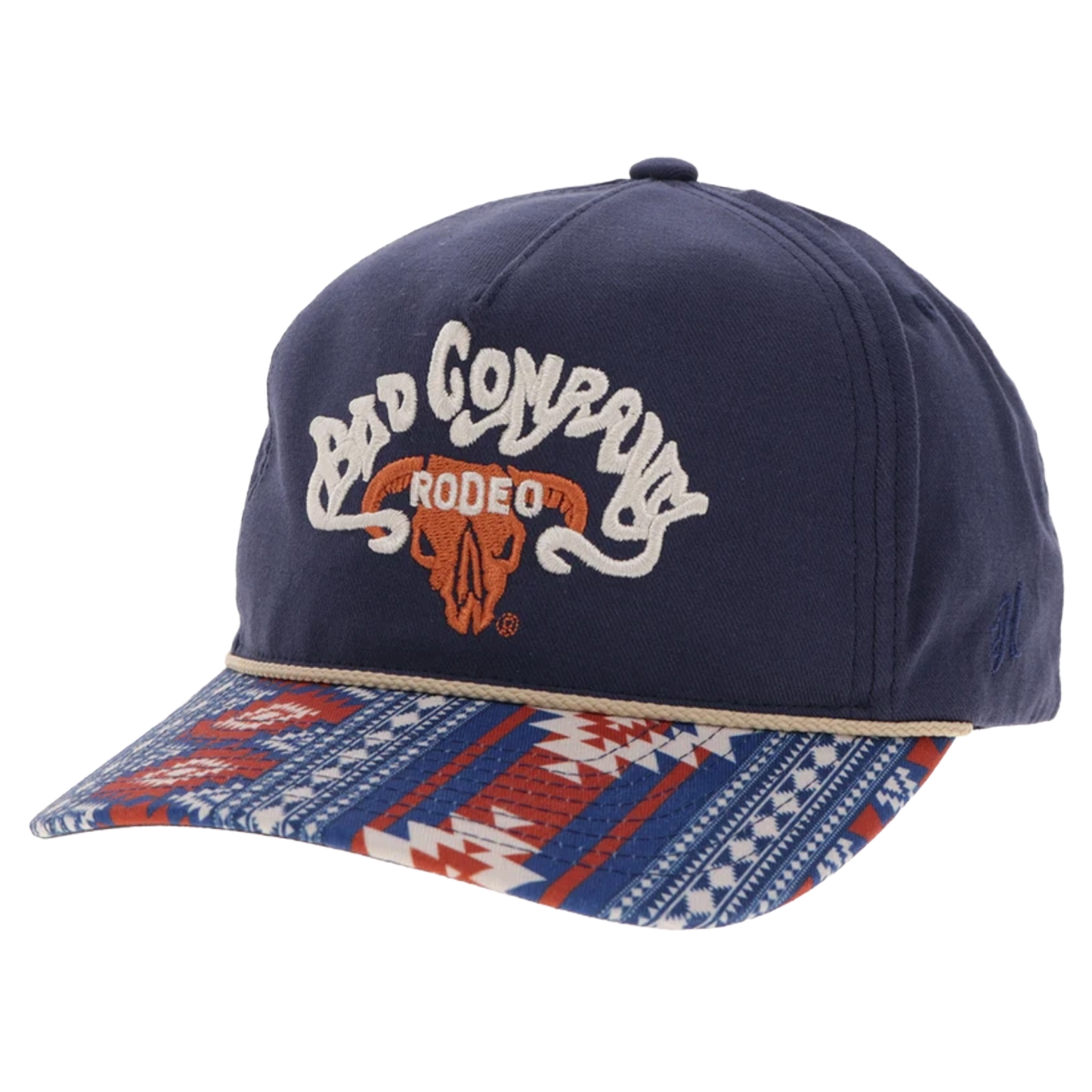 Hooey Bad Company Navy Aztec 5 Panel Trucker Hat BC003T-NVAZ