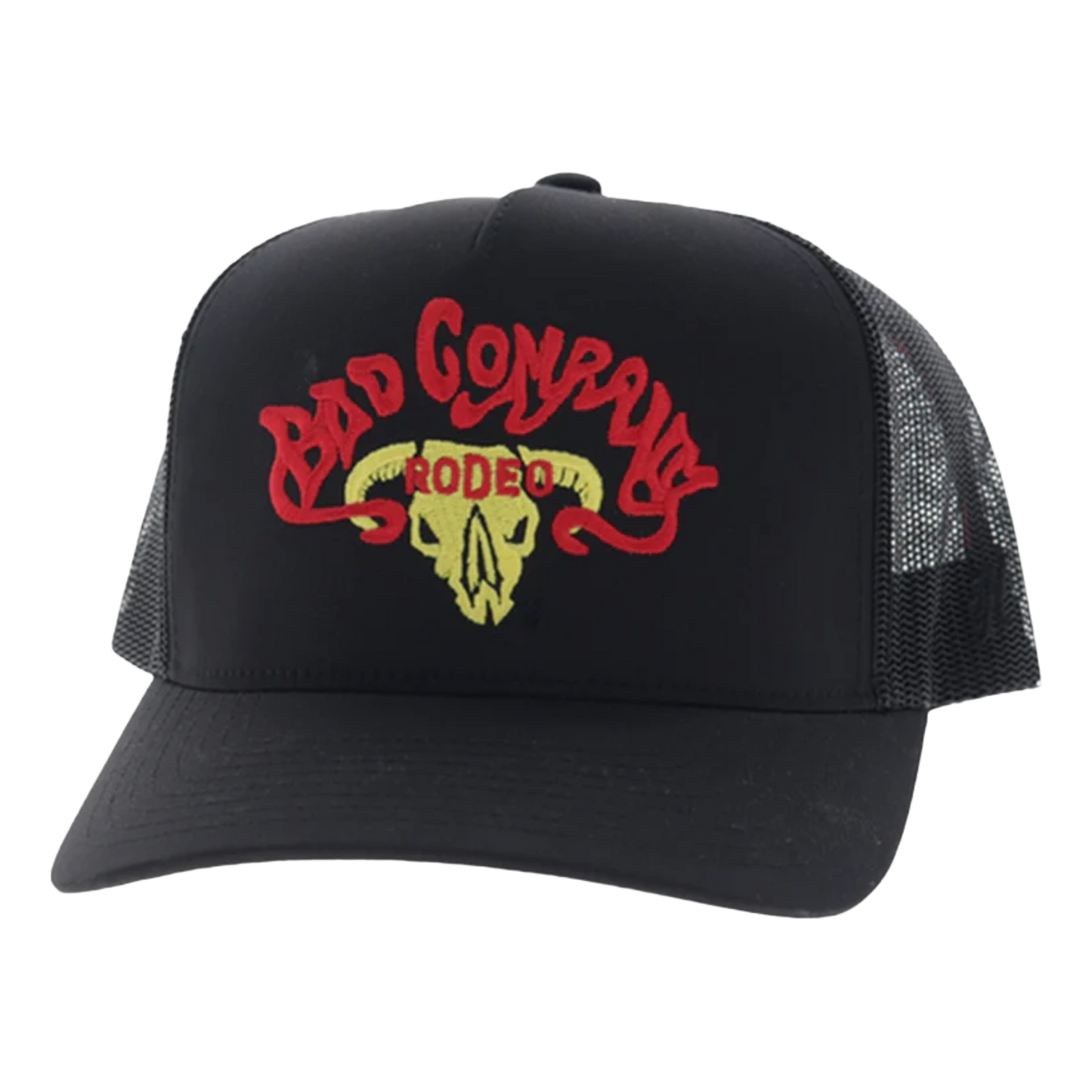 Hooey Bad Company Solid Black 5 panel Trucker Hat BC004T-BK