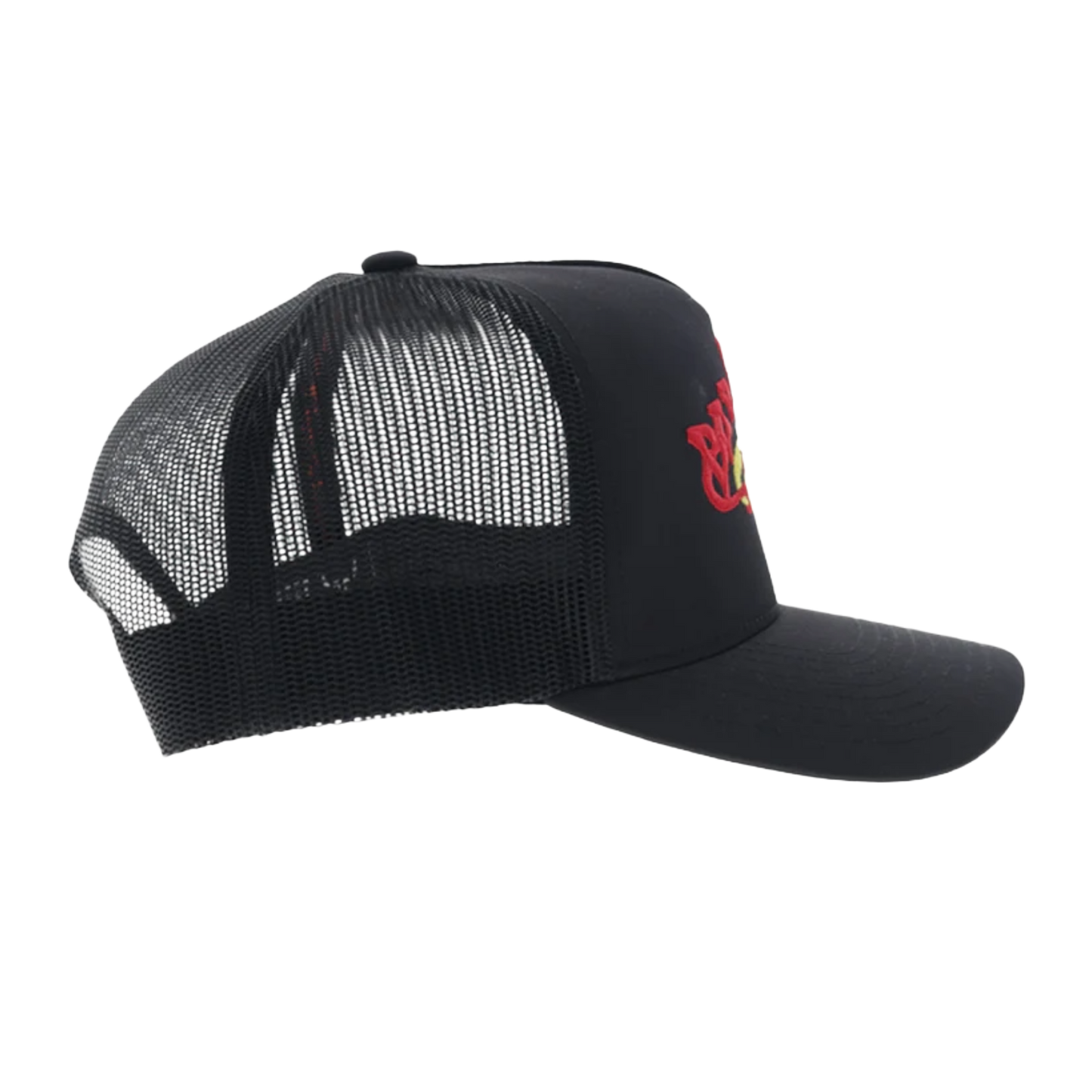 Hooey Bad Company Solid Black 5 panel Trucker Hat BC004T-BK