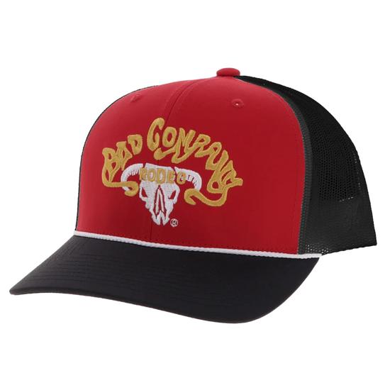 Hooey Bad Company Red & Black 6 Panel Trucker Hat BC004T-RDBK