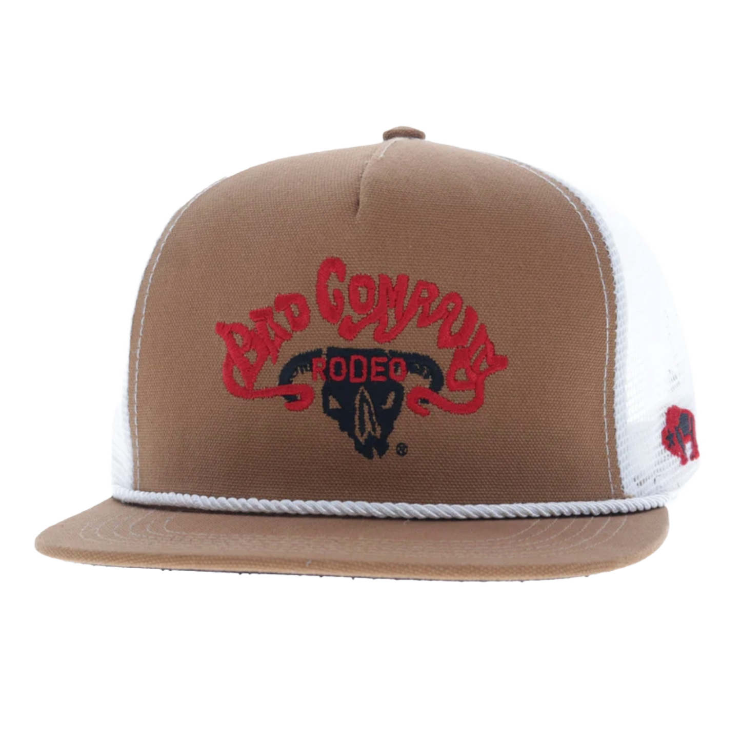Hooey Bad Company Tan & White 5 Panel Trucker Hat BC004T-TNWH