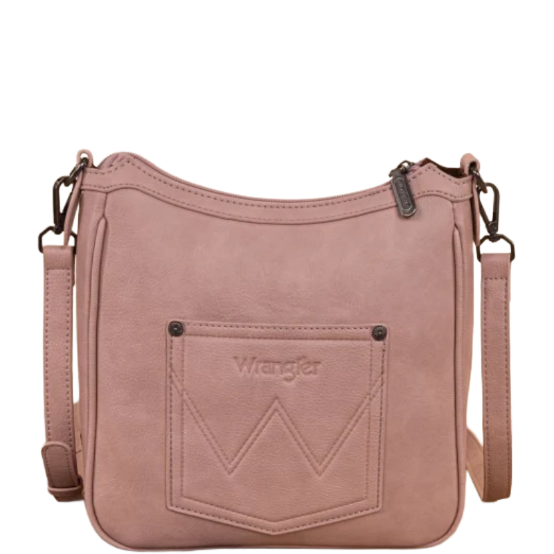 Wrangler Ladies Sherpa Aztec Canvas Dark Pink Crossbody Bag WG275-2003DPK