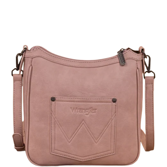 Wrangler Ladies Sherpa Aztec Canvas Dark Pink Crossbody Bag WG275-2003DPK