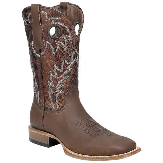 Circle G by Corral Men's Tan Embroidery Wide Square Toe Western Boot L6315