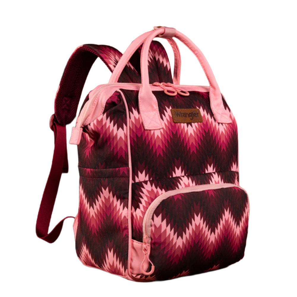 Wrangler Ladies Aztec Printed Callie Dark Pink Backpack WG2211-9110DPK