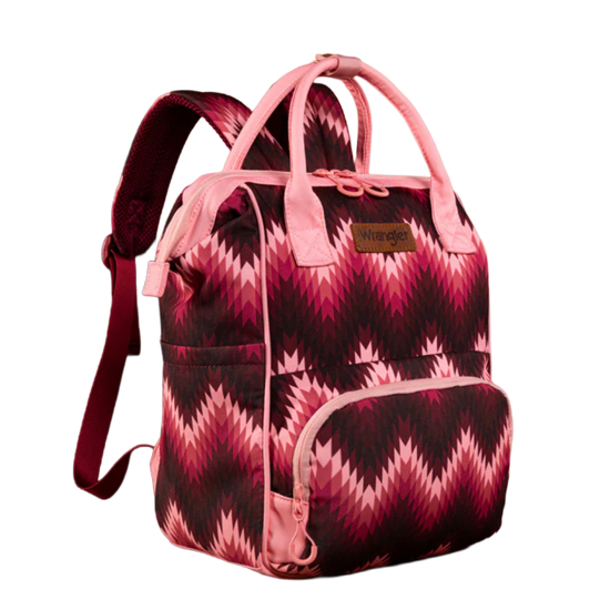Wrangler Ladies Aztec Printed Callie Dark Pink Backpack WG2211-9110DPK