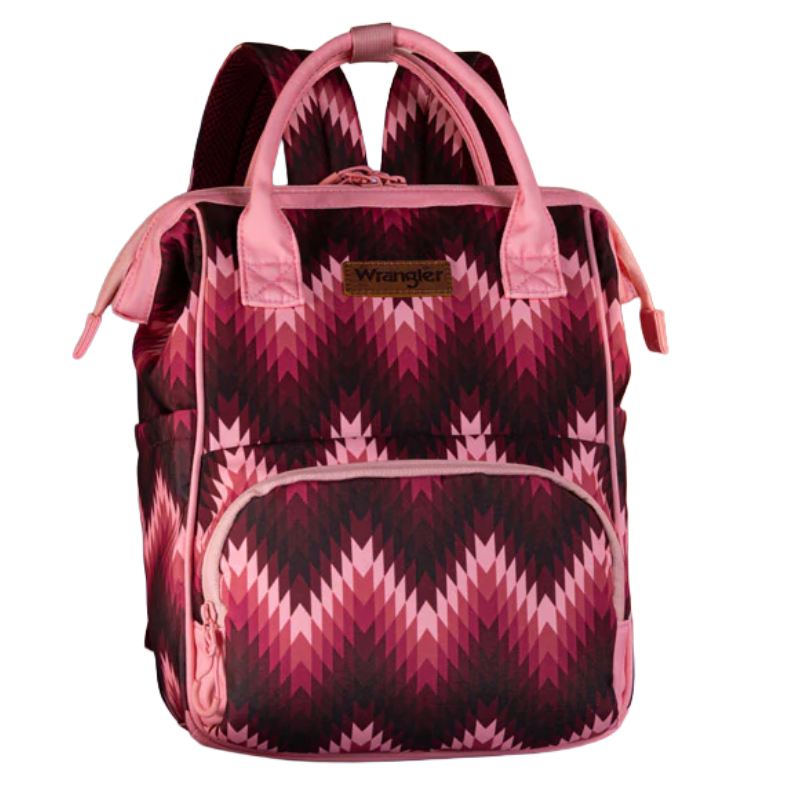 Wrangler Ladies Aztec Printed Callie Dark Pink Backpack WG2211-9110DPK