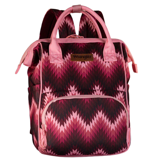 Wrangler Ladies Aztec Printed Callie Dark Pink Backpack WG2211-9110DPK