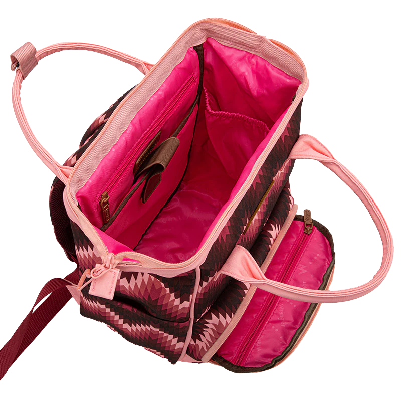 Wrangler Ladies Aztec Printed Callie Dark Pink Backpack WG2211-9110DPK