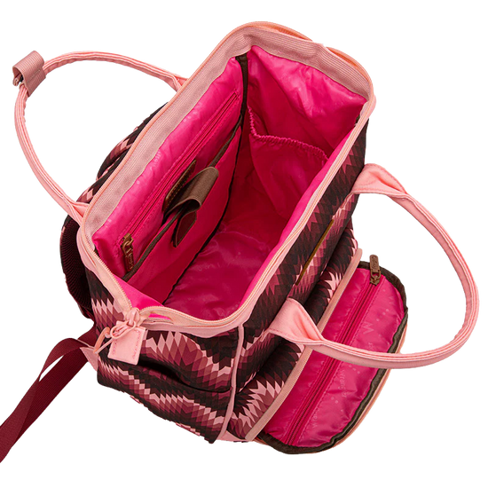 Wrangler Ladies Aztec Printed Callie Dark Pink Backpack WG2211-9110DPK
