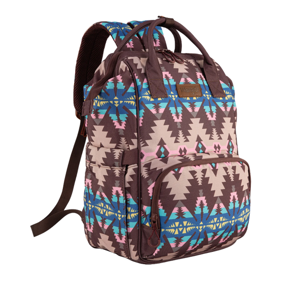 Wrangler Ladies Aztec Printed Callie Coffee Backpack WG2210-9110CF