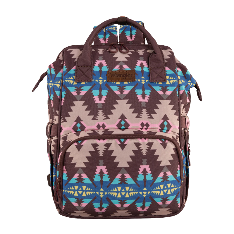 Wrangler Ladies Aztec Printed Callie Coffee Backpack WG2210-9110CF