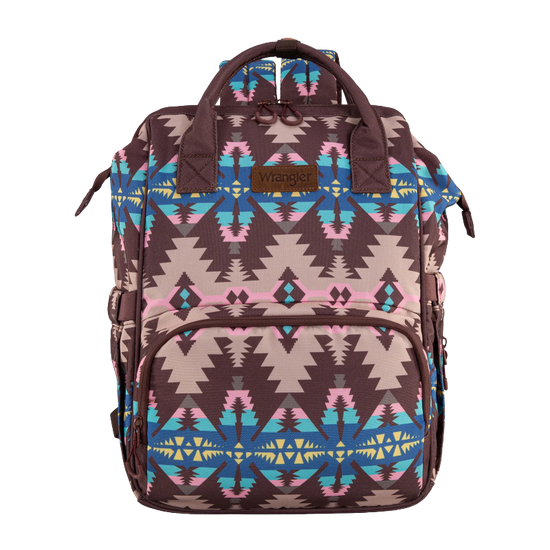 Wrangler Ladies Aztec Printed Callie Coffee Backpack WG2210-9110CF