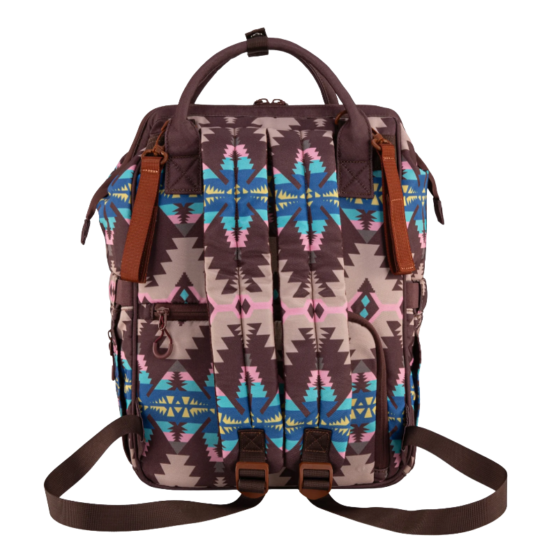 Wrangler Ladies Aztec Printed Callie Coffee Backpack WG2210-9110CF