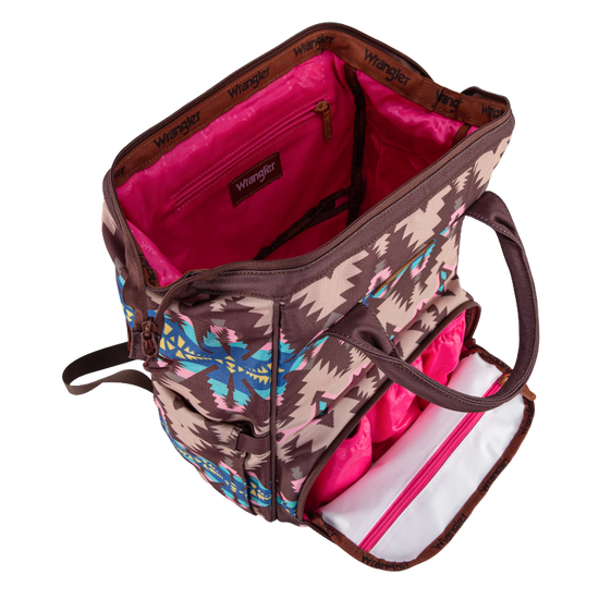 Wrangler Ladies Aztec Printed Callie Coffee Backpack WG2210-9110CF