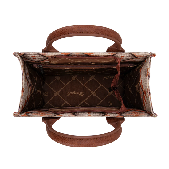 Wrangler Ladies Aztec Dual Sided Tan Crossbody Tote Bag WG2209-8120STN