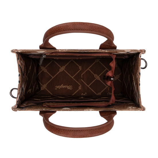 Wrangler Ladies Aztec Dual Sided Brown Crossbody Tote Bag WG2209-8120SBR