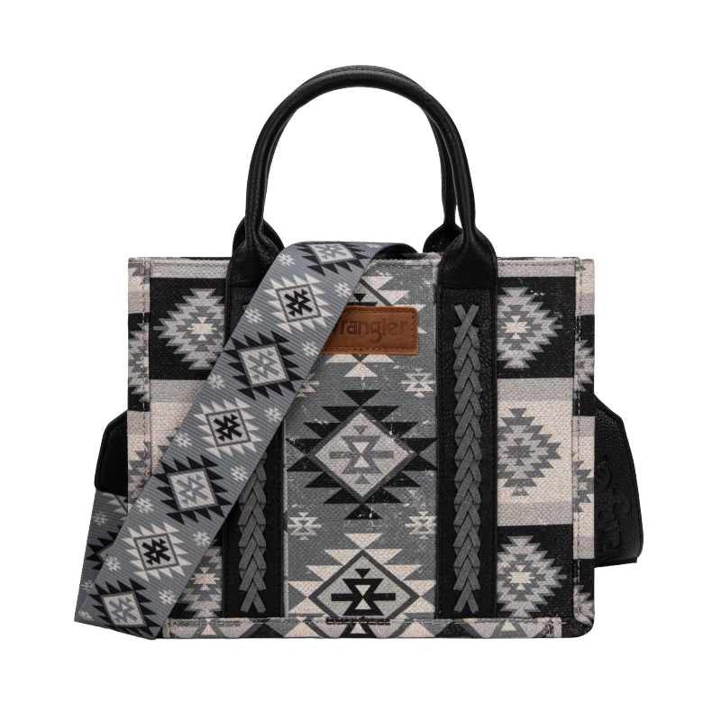 Wrangler Ladies Aztec Dual Sided Black Crossbody Tote Bag WG2209-8120SBK
