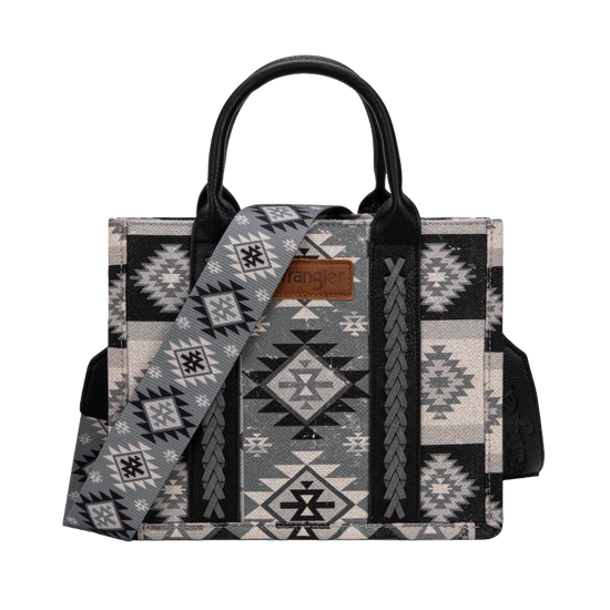 Wrangler Ladies Aztec Dual Sided Black Crossbody Tote Bag WG2209-8120SBK